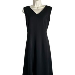 Sleeveless black dress by Dennis Basso.  Polyester crêpe size 8.